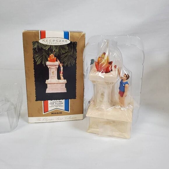 1996 Hallmark Keepsake Ornament Lighting the Flame Olympic Spirit Collection NIB - Picture 1 of 7